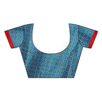 Vamika Blue Mirror Work With Jhalar Khadi Silk Saree (AASHI BLUE) | Grab2Buy