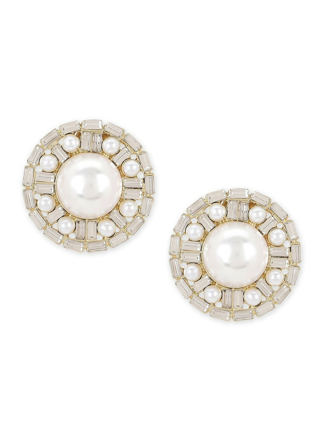 Round Pearl Earrings- Ruby Raang | Grab2Buy