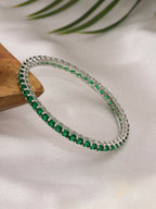 Green Stone Bangle- Ruby Raang | Grab2Buy