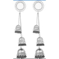 MS Fashion India Stylish Kashmiri Hanging Three Jhumkas And Mirror Earrings | Grab2Buy