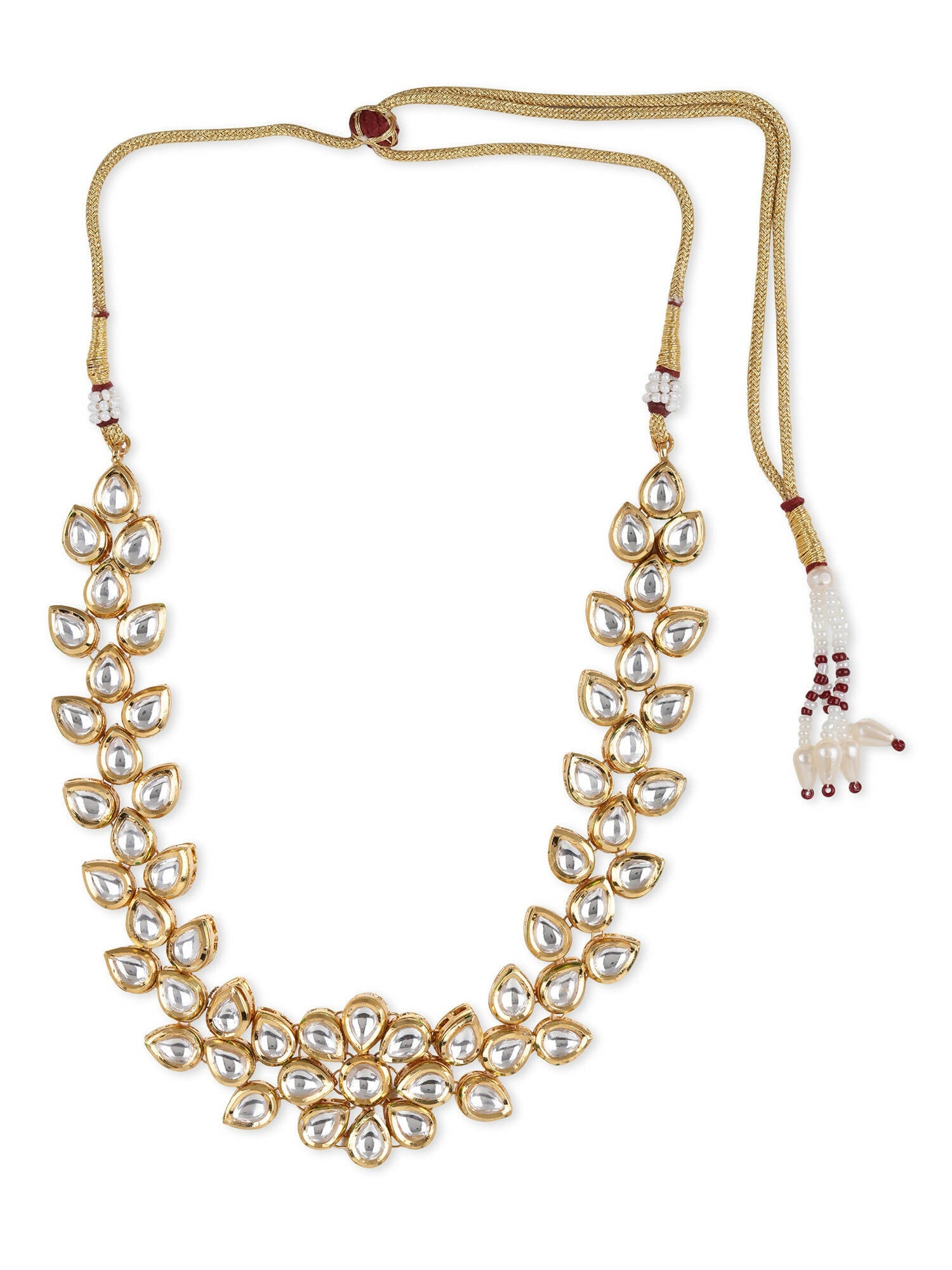 White Brass Gold-Polished Necklace - Ruby Raang | Grab2Buy