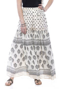 Mominos Fashion Cotton Block Print With Lace Work Off White Palazzo | Grab2Buy