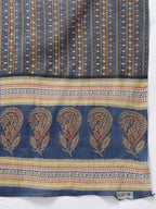 Yufta Women Blue and Red Ethnic Motifs Pure Cotton Kurta with Trouser and Dupatta | Grab2Buy
