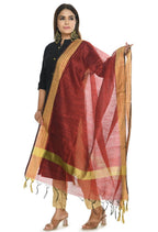 Mominos Fashion Maroon Handloom Cotton Dupatta | Grab2Buy