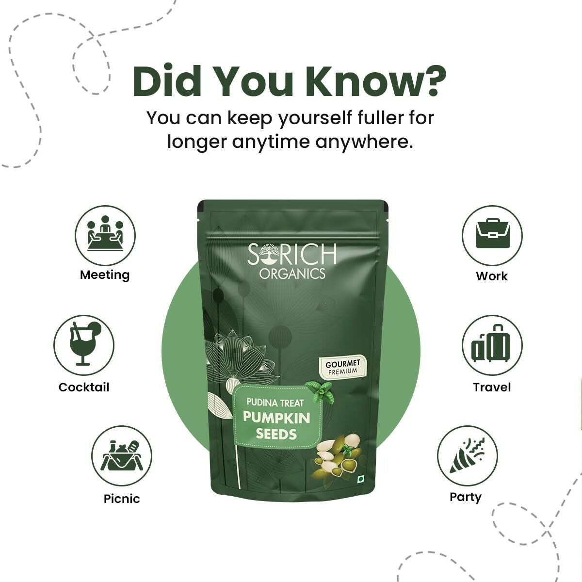 Sorich Organics Pudina Treat Pumpkin Seeds | Grab2Buy