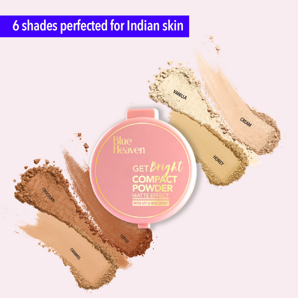 Blue Heaven Get Bright Compact Powder - Honey | Grab2Buy
