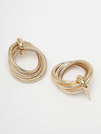NVR Women's Gold-Polished Hoop Earrings | Grab2Buy