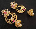 AD Rubies Designer 4 in 1 earrings | Grab2Buy