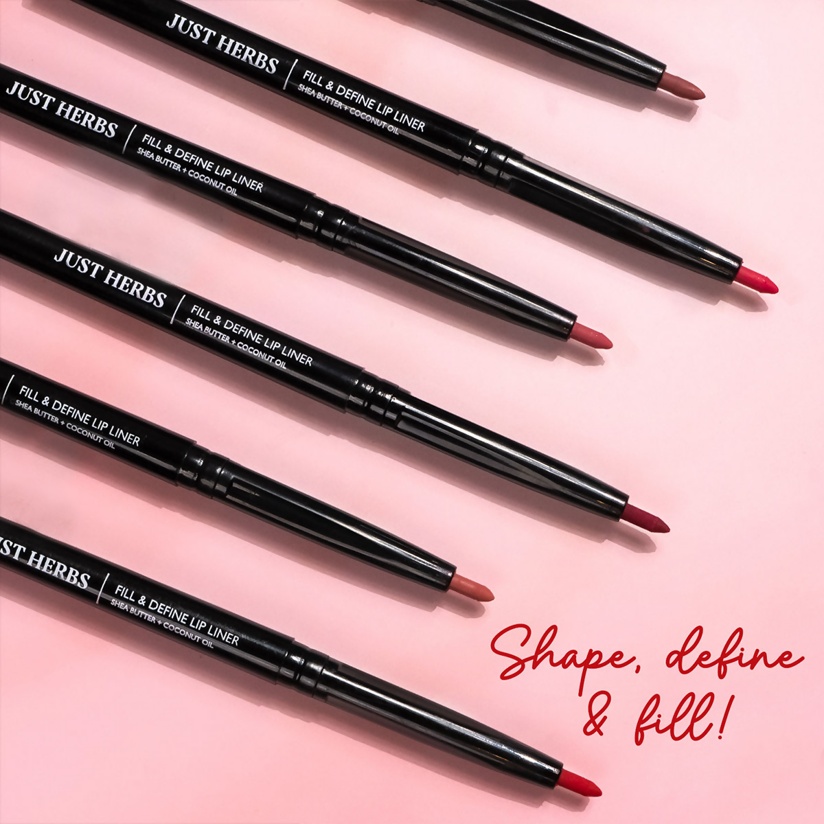 Just Herbs Fill & Define Lip Liner - Dirty Rose | Grab2Buy