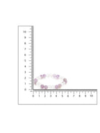 Clear Quartz and Amethyst White and Grey Beads Elastic Bracelet - Ruby Raang | Grab2Buy