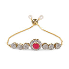 Rhodium-Plated Alloy American Diamond Studded Designer Bracelets - The Pari
