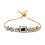 Rhodium-Plated Alloy American Diamond Studded Designer Bracelets - The Pari