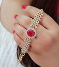 Rhodium-Plated Alloy American Diamond Studded Designer Bracelets - The Pari | Grab2Buy