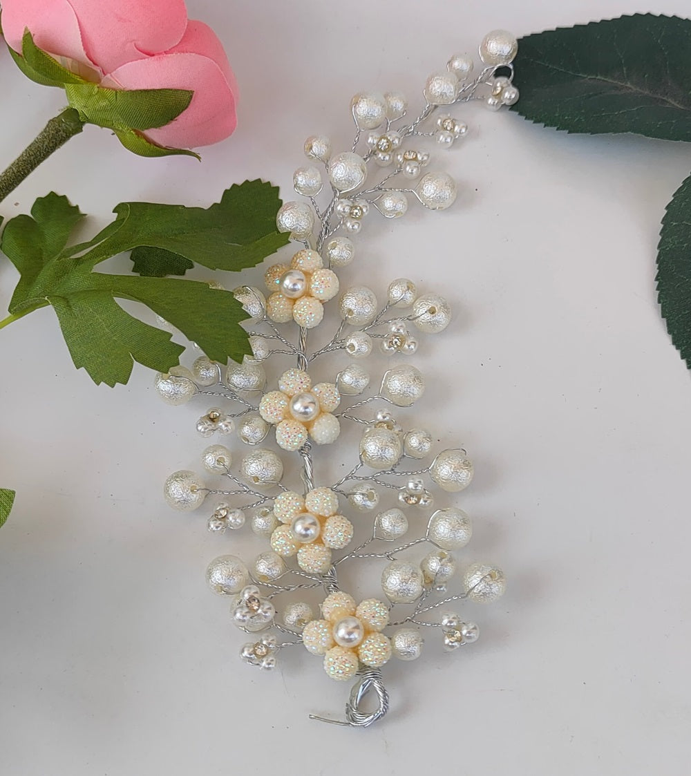 White Bridal Hair Brooch | Grab2Buy