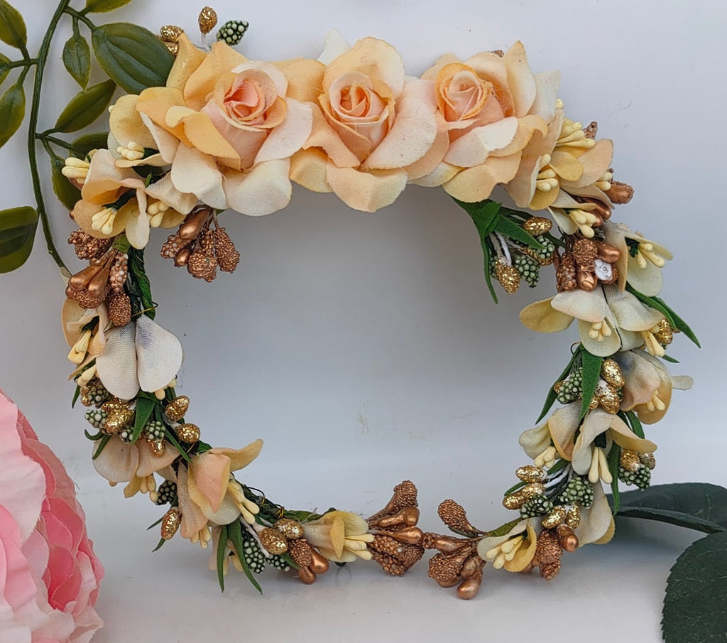 Gold Bridal Flower Hair Gajra | Grab2Buy