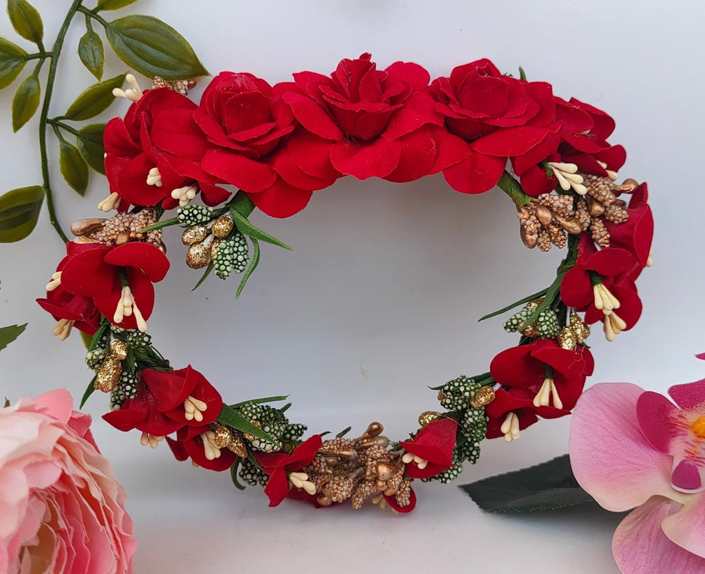 Red Bridal Flower Hair Accessories | Grab2Buy
