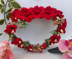 Red Bridal Flower Hair Accessories | Grab2Buy