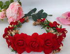 Red Bridal Flower Hair Accessories | Grab2Buy