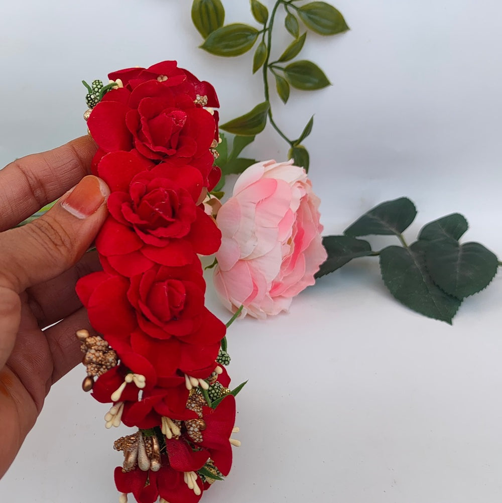 Red Bridal Flower Hair Accessories | Grab2Buy