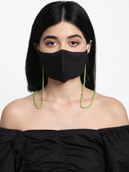 Stone And Gold-Polished Mask Chain - Ruby Raang | Grab2Buy