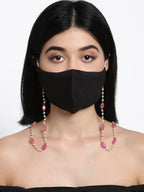 Stone And Gold-Polished Mask Chain - Ruby Raang | Grab2Buy