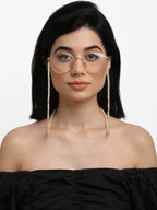 Stone And Gold-Polished Mask Chain - Ruby Raang | Grab2Buy
