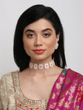 Kundan Neckpiece With Earrings - Ruby Raang | Grab2Buy