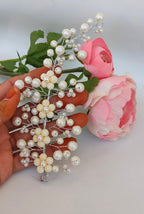 White Bridal Hair Brooch | Grab2Buy