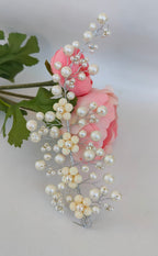 White Bridal Hair Brooch | Grab2Buy