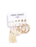 Gold-Polished Alloy Set Of 6 Designer Earrings - The Pari | Grab2Buy
