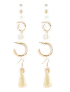 Gold-Polished Alloy Set Of 6 Designer Earrings - The Pari | Grab2Buy