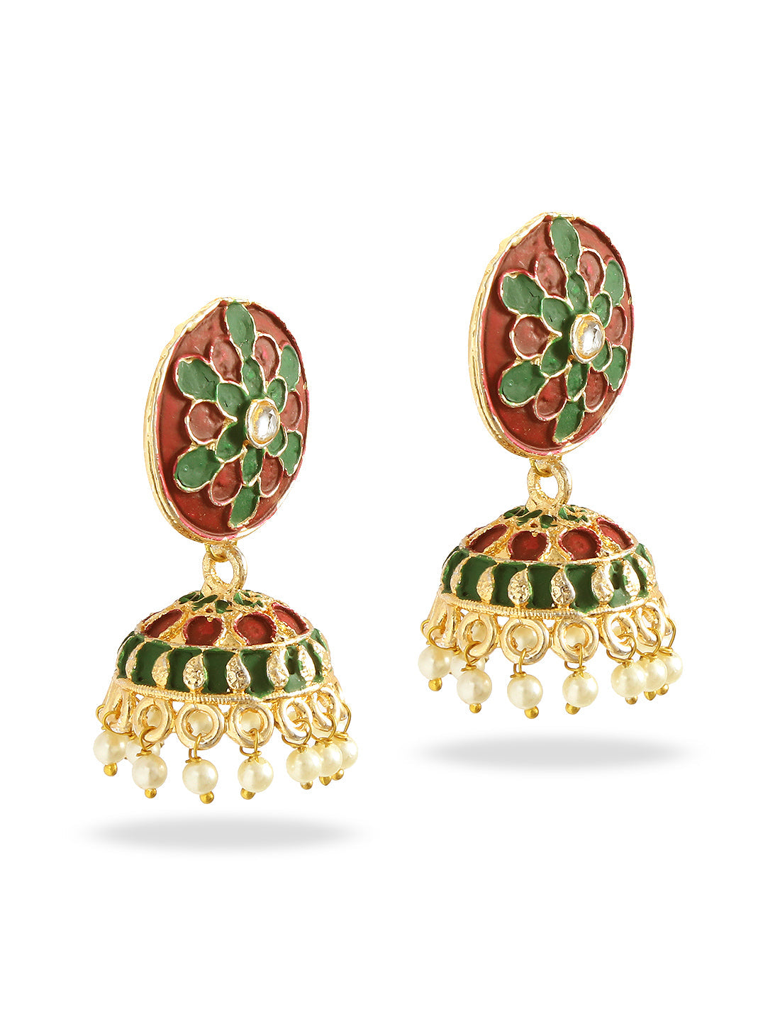 Gold-Polished Alloy Diva Look Stylish Contemporary Earrings - The Pari | Grab2Buy