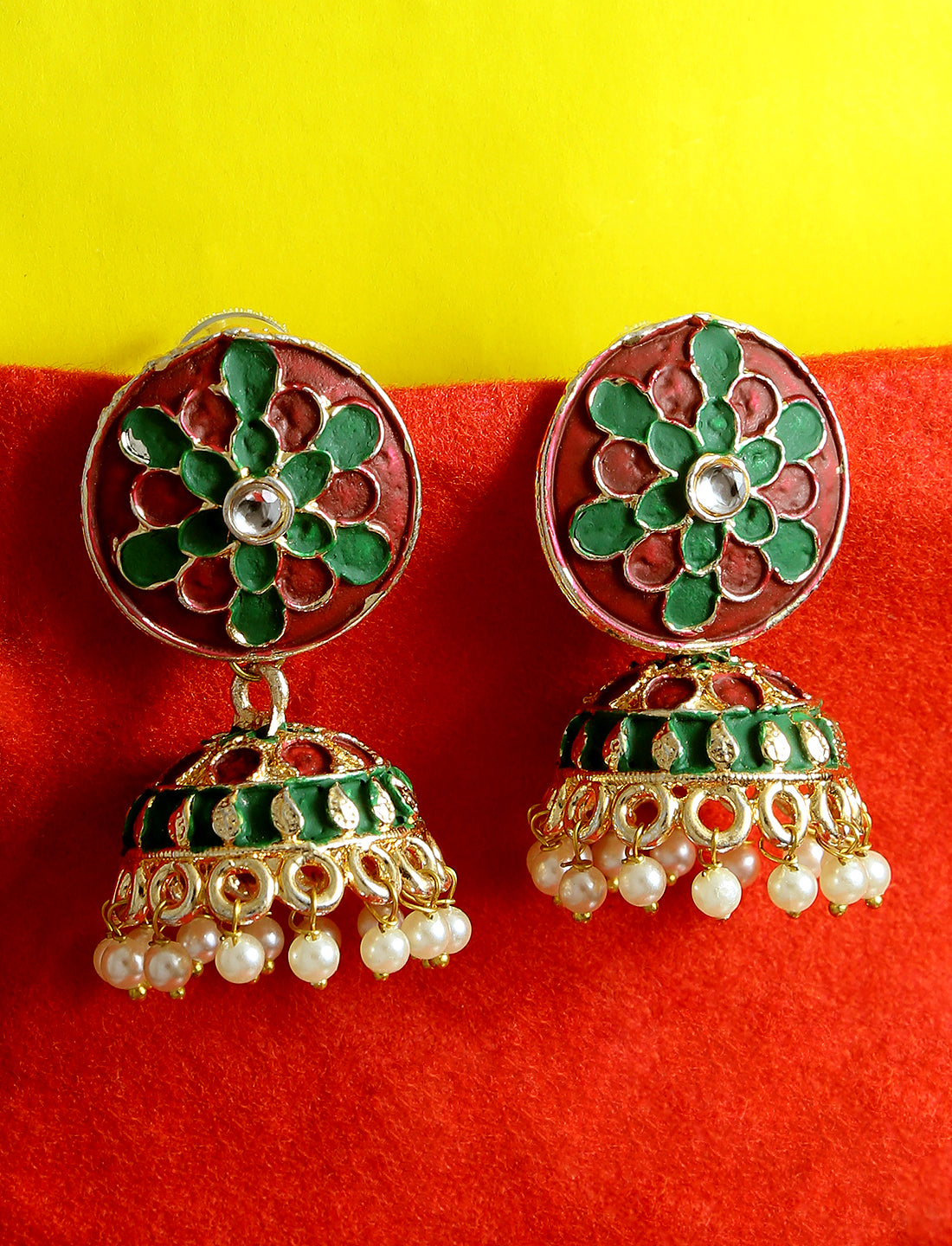 Gold-Polished Alloy Diva Look Stylish Contemporary Earrings - The Pari | Grab2Buy