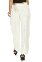 Mominos Fashion Moeza Reyon Cotton Off White Color Chikan Work Palazzo | Grab2Buy