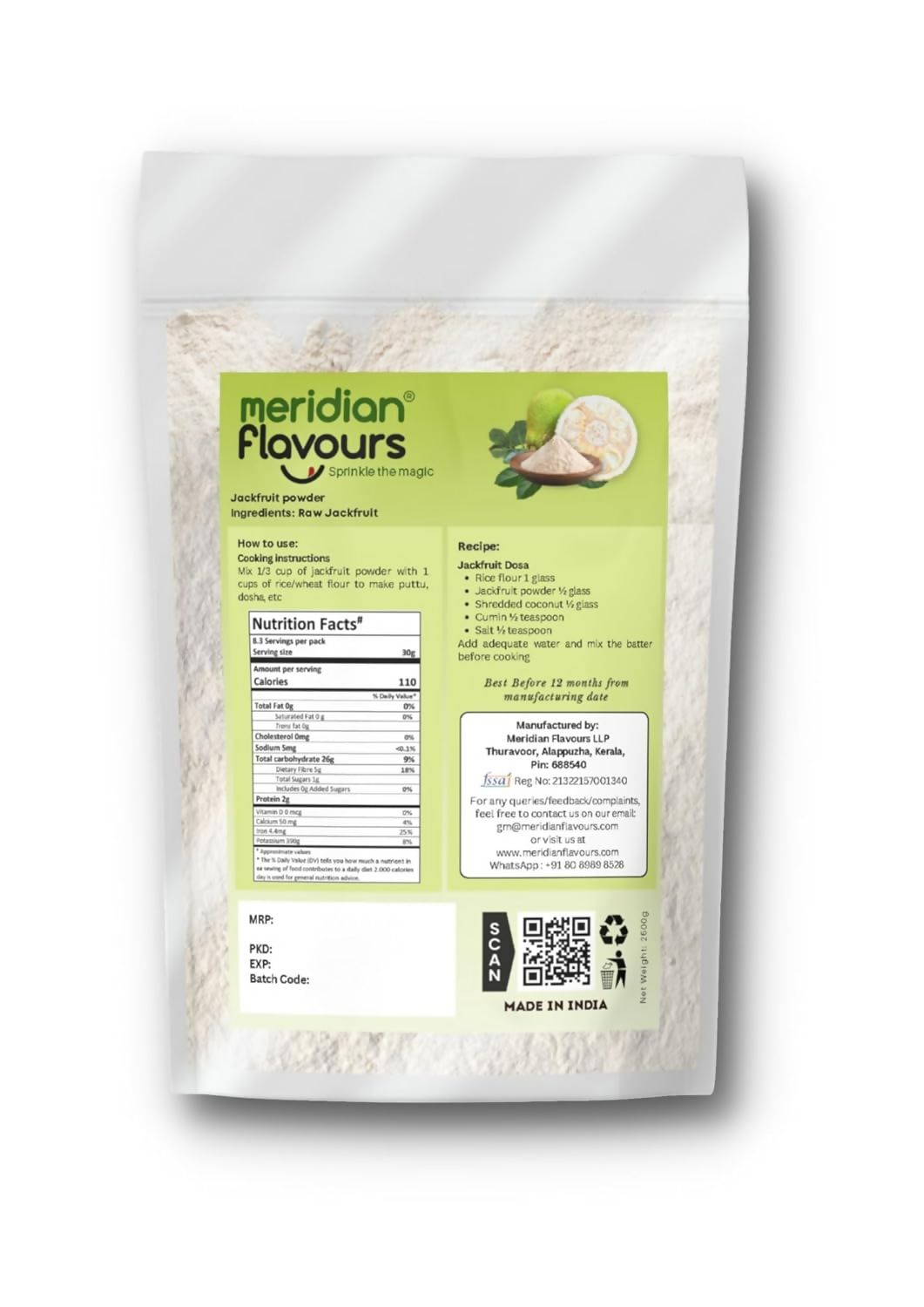 Meridian Flavours Natural JackFruit Powder | Grab2Buy