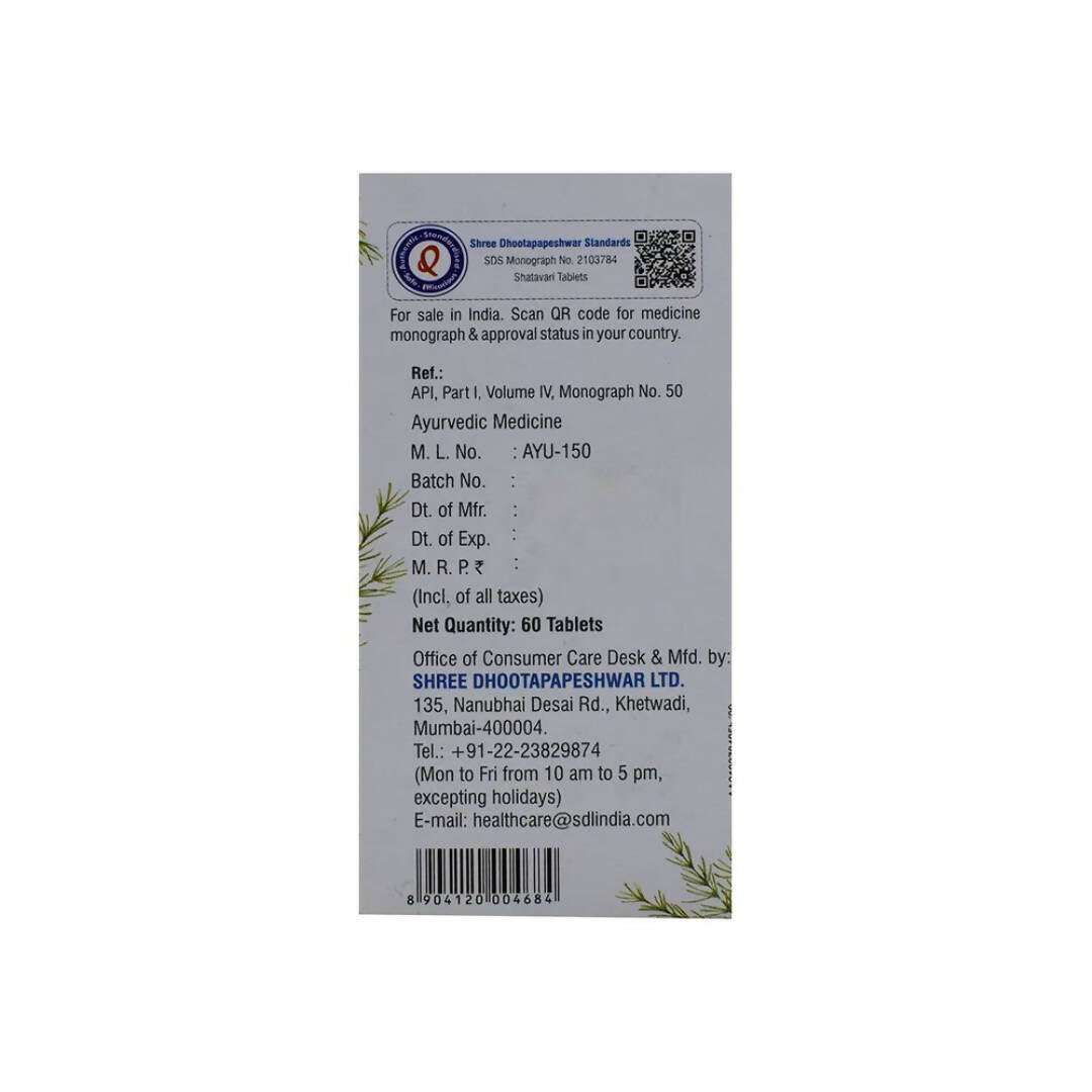 Dhootapapeshwar Satavari Tablets | Grab2Buy
