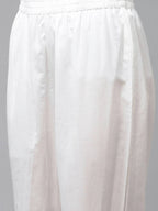 Yufta White yellow Floral Print kurta with Trouser & Dupatta set | Grab2Buy