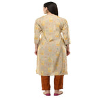 Lagi Women's Orange Printed Straight Kurta & Pant (MC45B) | Grab2Buy