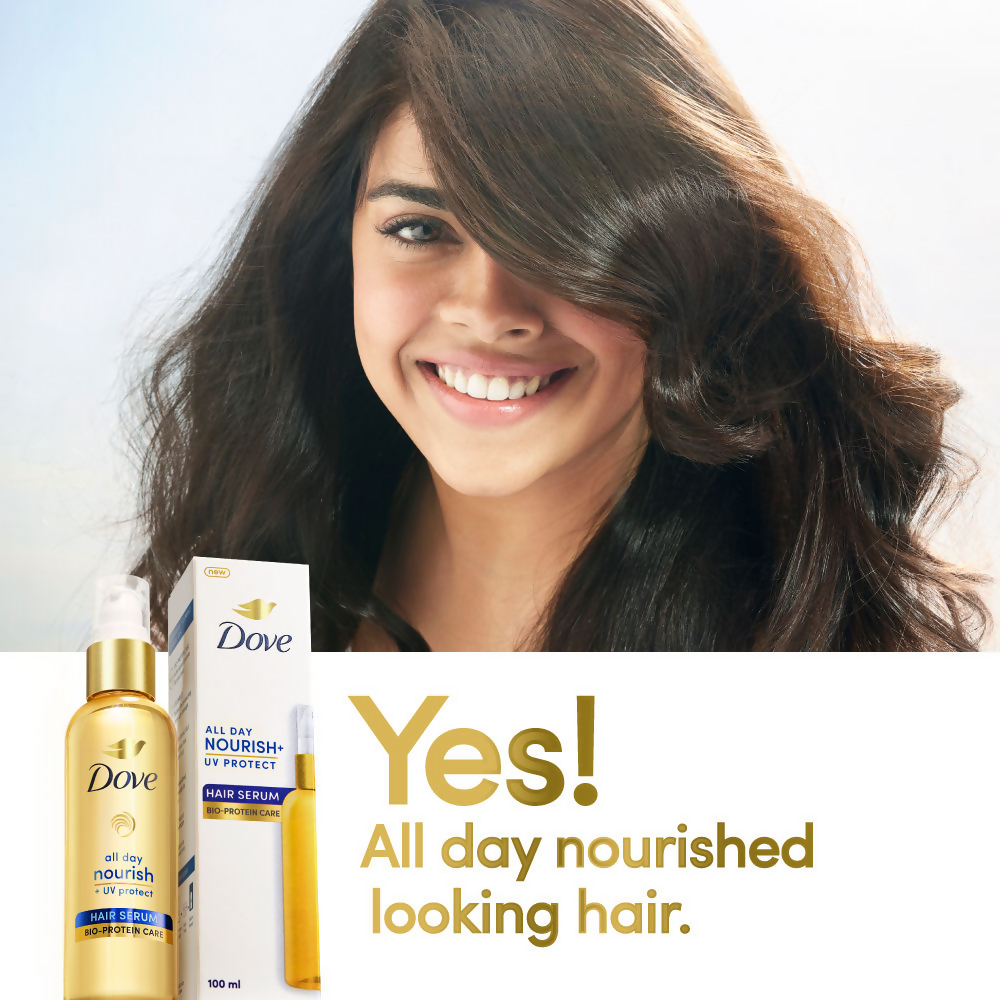 Dove All Day Nourish + UV Protect Hair Serum With Bio Protein Care | Grab2Buy