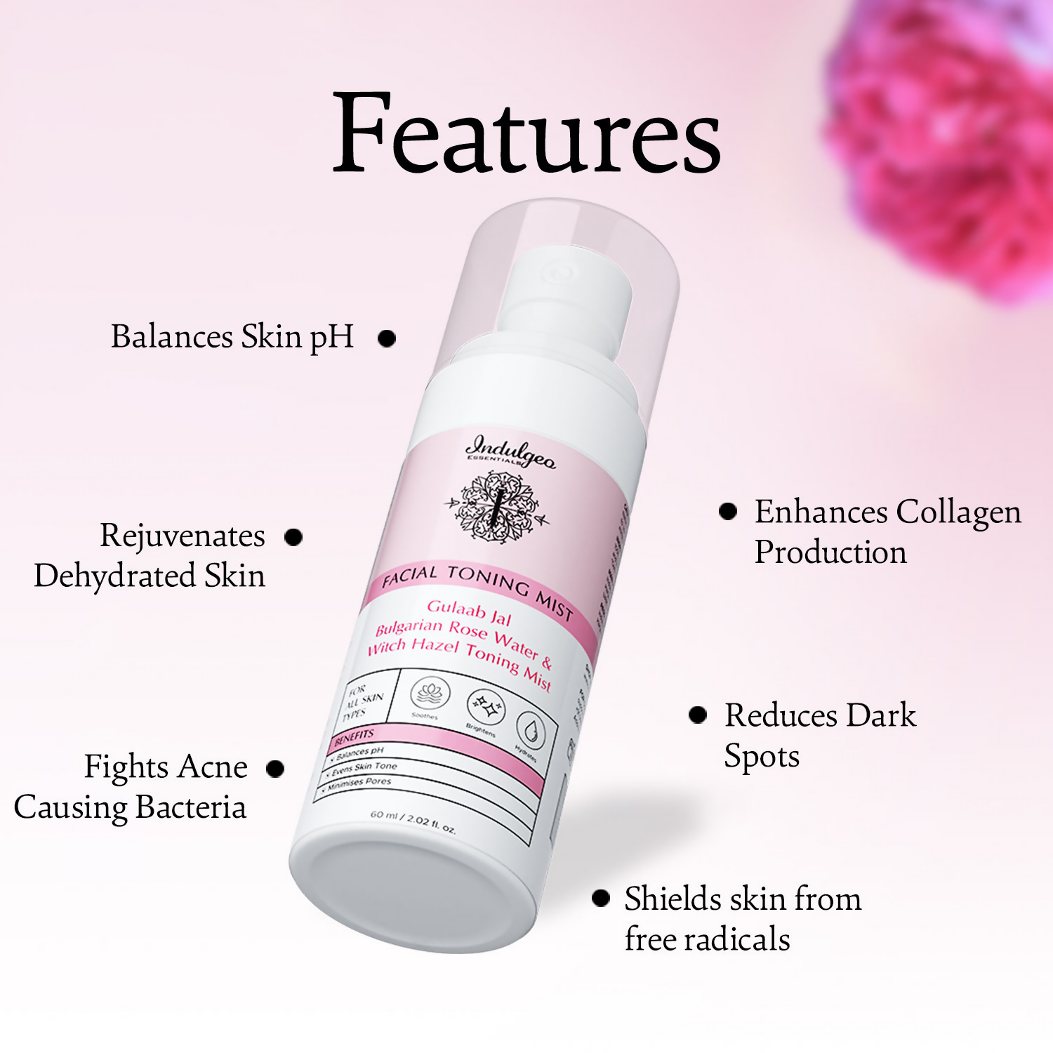 Indulgeo Essentials Gulaab Jal Facial Toning Mist | Grab2Buy
