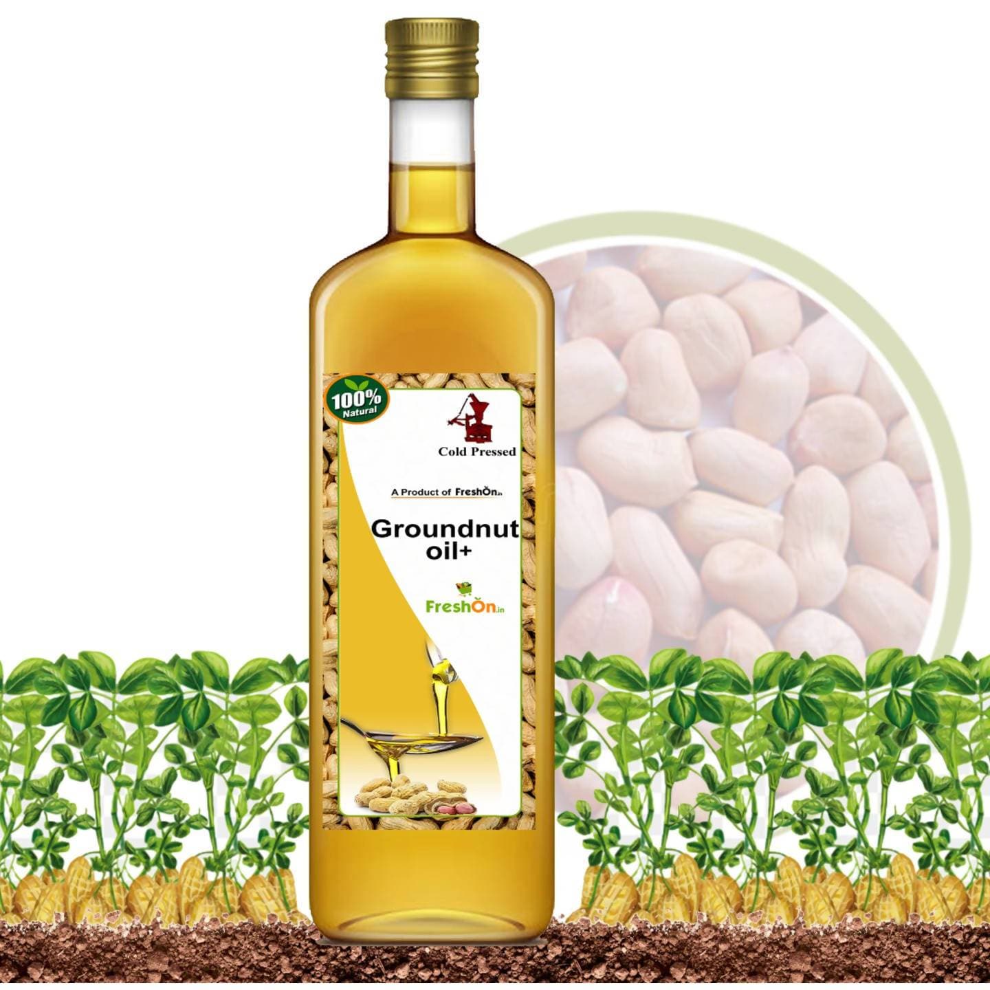 FreshOn Groundnut Oil + Cold Pressed | Grab2Buy