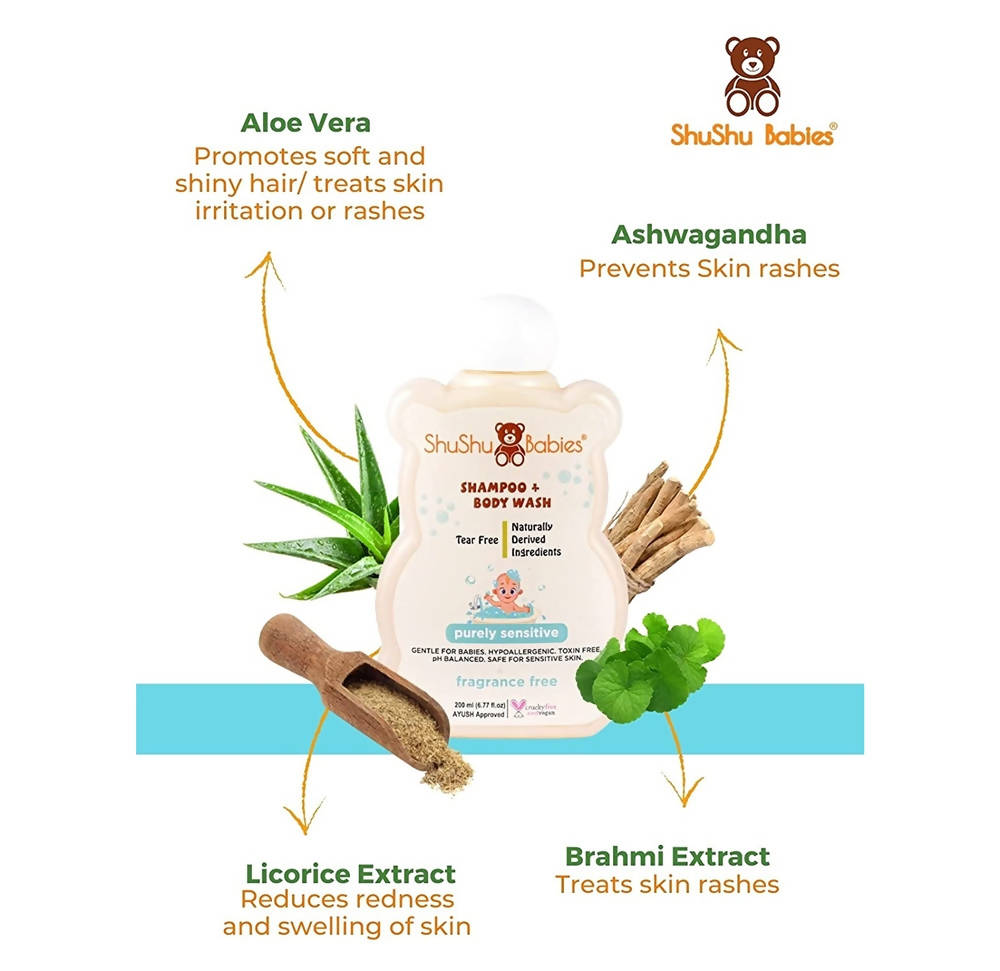 ShuShu Babies Shampoo + Body Wash Fragrance Free | Grab2Buy
