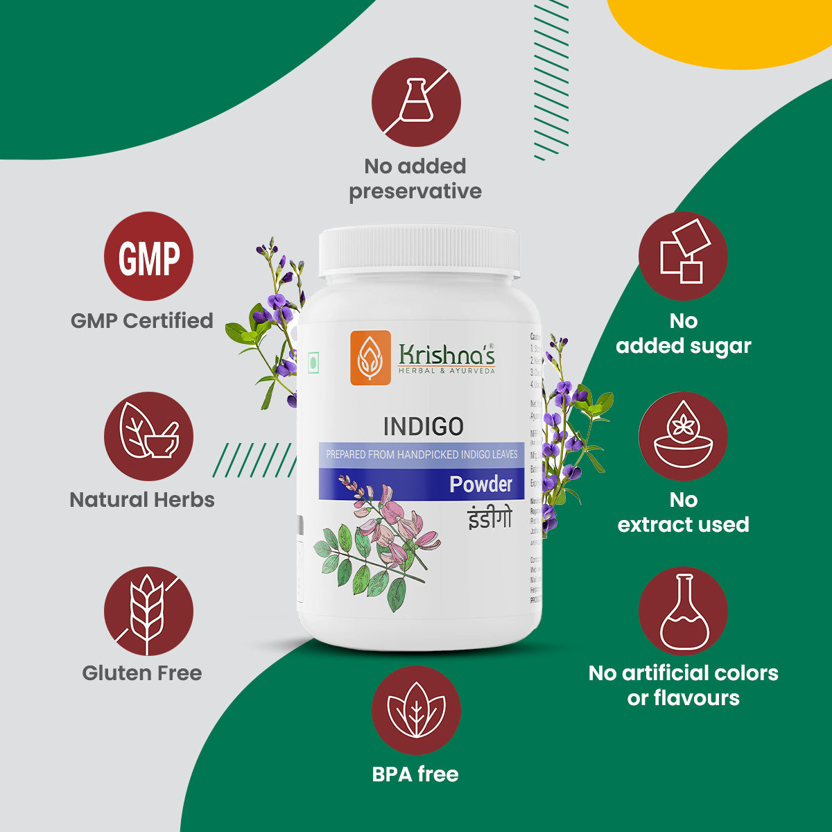 Krishna'S Herbal & Ayurveda Indigo Powder | Grab2Buy