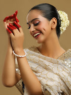 Ruby Raang White Traditional Bangle | Grab2Buy