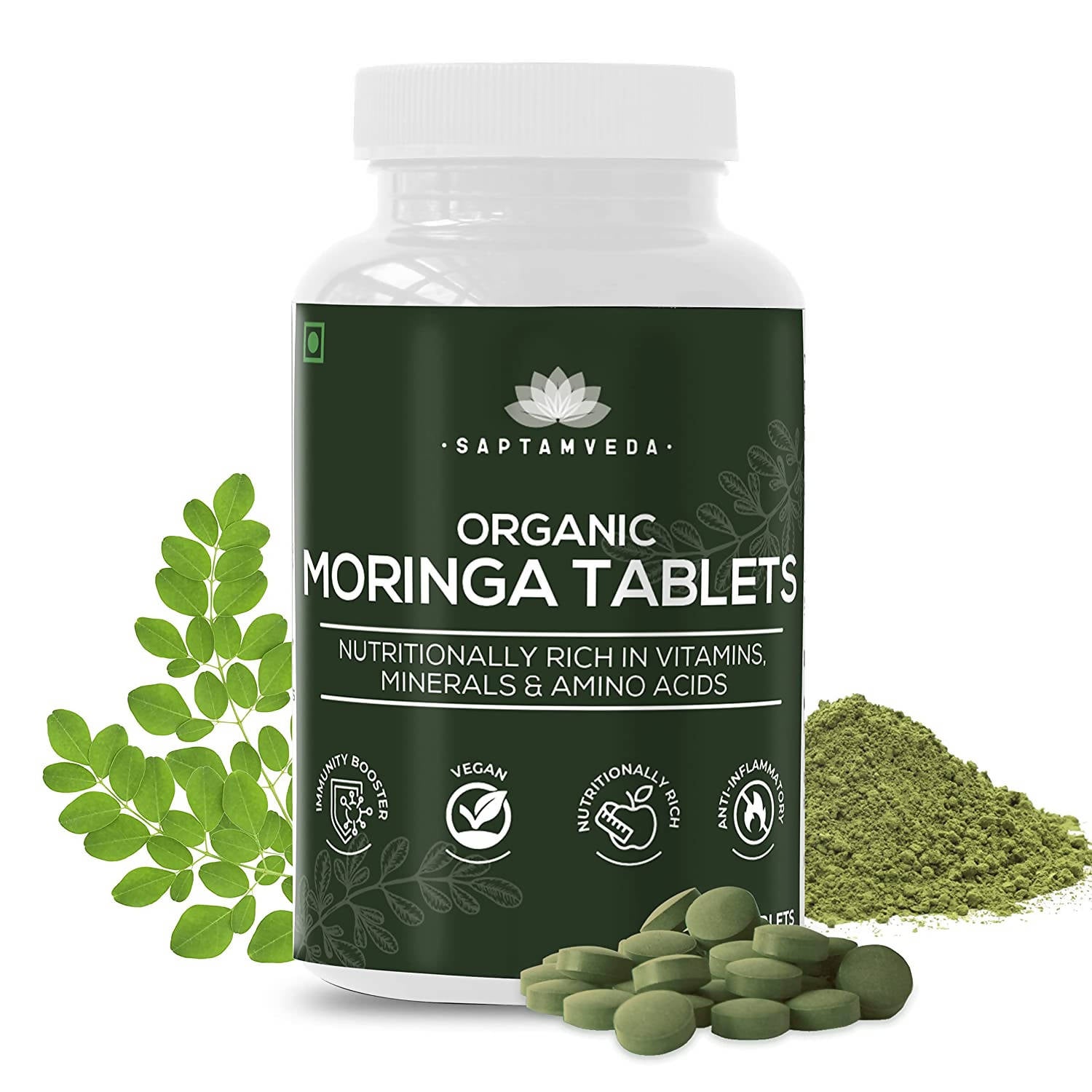 Saptamveda Natural Moringa Tablets | Grab2Buy