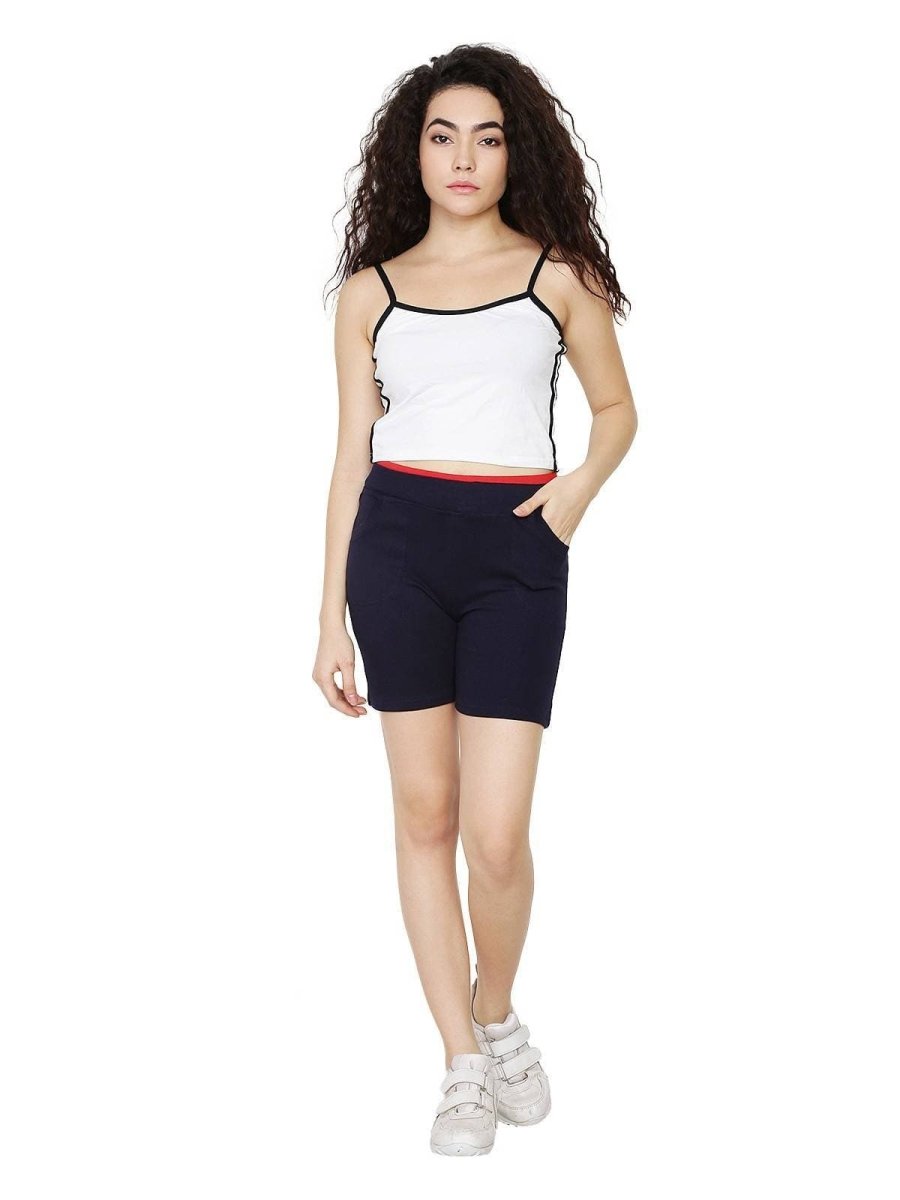 Asmaani Navy Blue Color Short Pant with Two Side Pockets | Grab2Buy