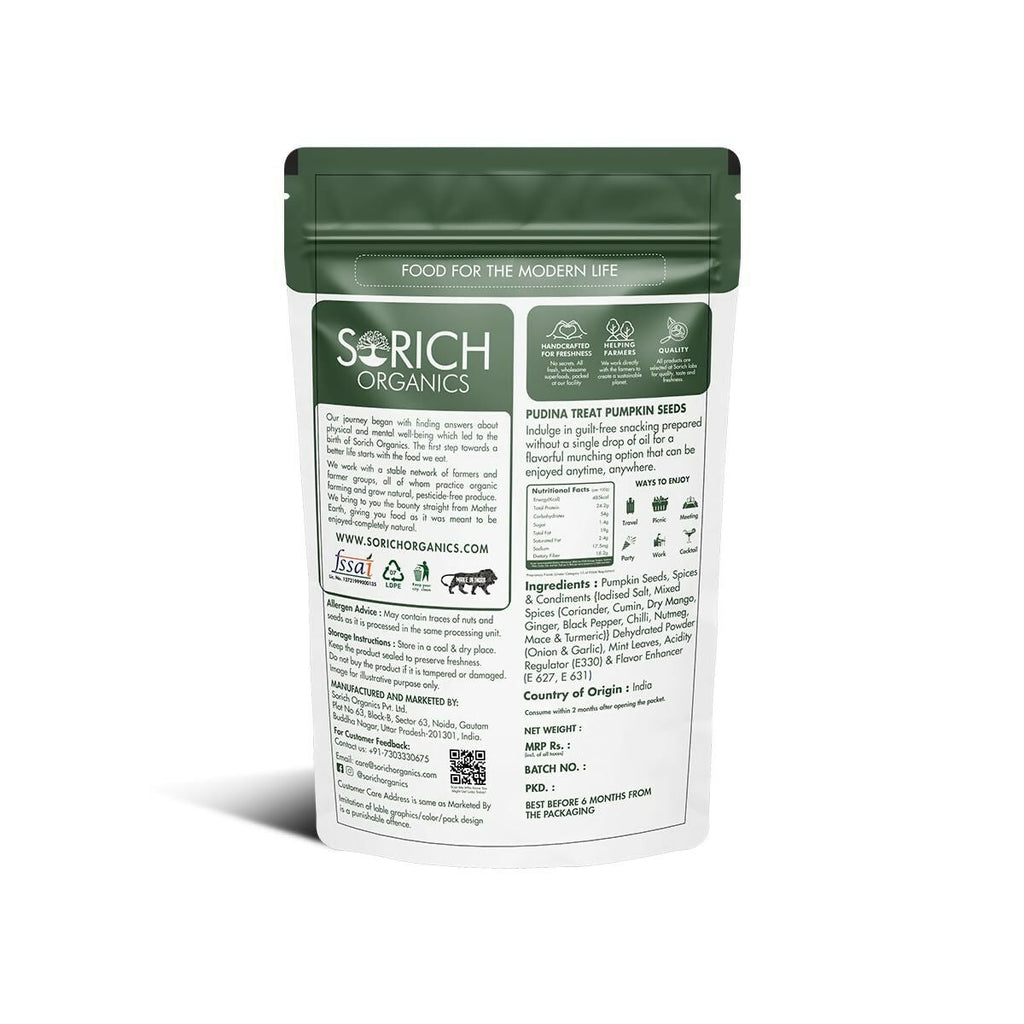 Sorich Organics Pudina Treat Pumpkin Seeds | Grab2Buy