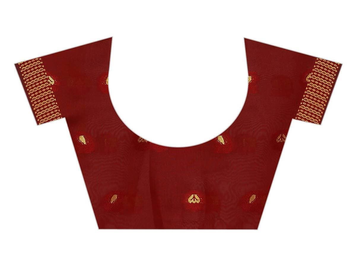 Vamika Banarasi Jaquard Black & Red Weaving Saree | Grab2Buy