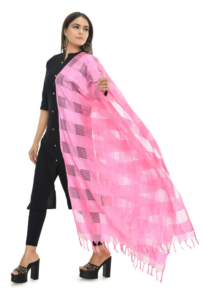 Mominos Fashion Baby Pink Window Dupatta | Grab2Buy