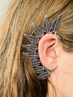 NVR Women Ethnic Silver Plated Brass Leaf Style Ear Cuff | Grab2Buy